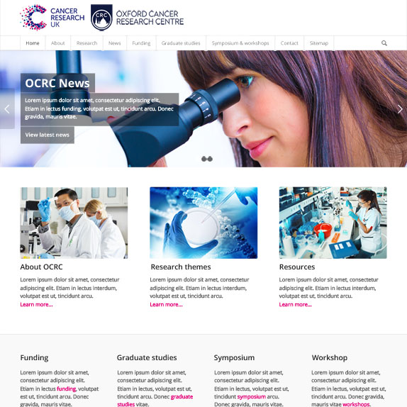 Cancer Research UK at the Oxford Research Center website
